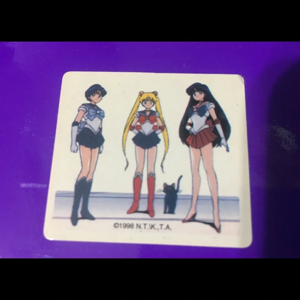 SAILOR MOON Stickers On Purple Folder
